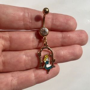 Alice In Wonderland Belly Button Ring